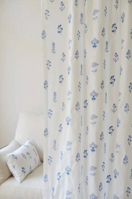 Pruitt Embroidered Cotton Curtain, Linen White Sheer Curtain For Bedroom Living Room, Custom Panel, 1Pc - image 1