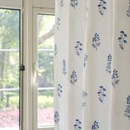 Pruitt Embroidered Cotton Curtain, Linen White Sheer Curtain For Bedroom Living Room, Custom Panel, 1Pc - thumbnail 3