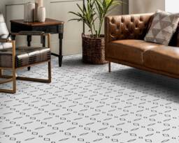 Diamond Minimalist Print Vinyl Flooring, White Living Room Decoration, Black Sheet Floor, Abstract Bedroom Inspirations, Office Decor