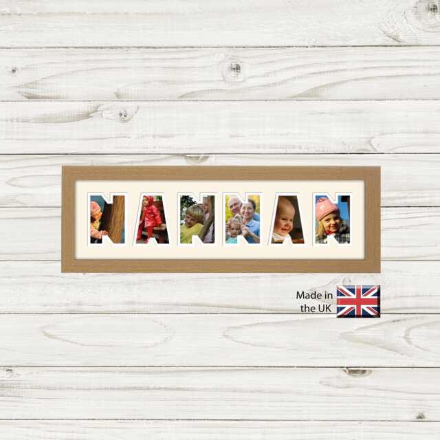 Nannan Photo Frame Word Name Special Gift Mother's Day - 1273 By Photos in A Word - image 1