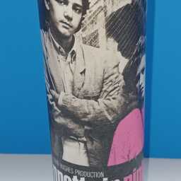 Handmade Pretty in Pink Glass Container Candle, Pink, Retro Movie 1980S, Molly Ringwald - thumbnail 2