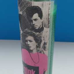 Handmade Pretty in Pink Glass Container Candle, Pink, Retro Movie 1980S, Molly Ringwald - thumbnail 3