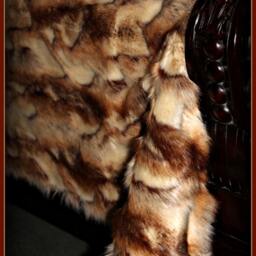 Plush Faux Fur Exotic Patch Rabbit Throw Blanket Bed Spread Coverlet - thumbnail 4