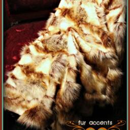 Plush Faux Fur Exotic Patch Rabbit Throw Blanket Bed Spread Coverlet - thumbnail 3