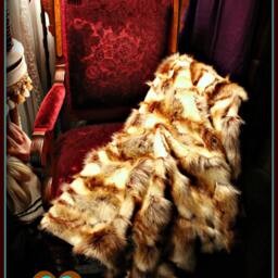 Plush Faux Fur Exotic Patch Rabbit Throw Blanket Bed Spread Coverlet - thumbnail 2