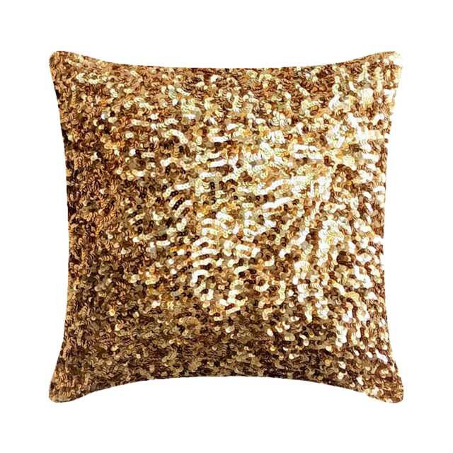 "Handmade Bling Gold Bed Pillow Cover 24""x24""/26""x26" - image 1