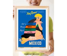 "Vintage Mexico Travel Poster - ""Year Round Climate" - thumbnail 1