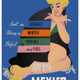 "Vintage Mexico Travel Poster - ""Year Round Climate" - thumbnail 3