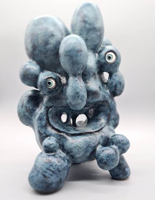 Unique Design Contemporary Ceramic Sculpture Vase Smile - image 1