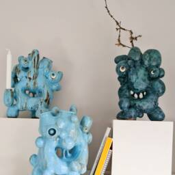 Unique Design Contemporary Ceramic Sculpture Vase Smile - thumbnail 4