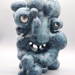 Unique Design Contemporary Ceramic Sculpture Vase Smile - thumbnail 2