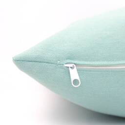 Aqua Blue Colorblock Pillow Cover Metallic Stripe, Oeko-Tex Cotton - thumbnail 3