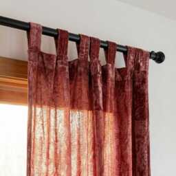 Rose Velvet Room Darkening Curtain Boho Living Drape - Single Panel - thumbnail 2