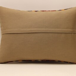 Vintage Turkish Kilim Pillow Cover, Wool Accent Cushion - 14x20 In - thumbnail 4