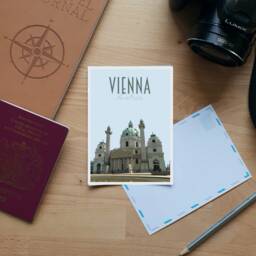 Vienna Austria Travel Poster - Retro Style Art Print - thumbnail 3