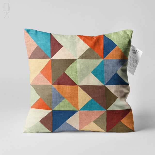 Cushion Cover Geometric Themed Multicoloured Double Sided Soft Pillow - image 1