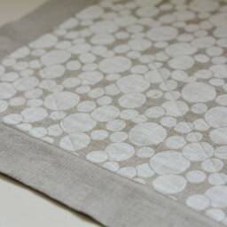 Linen Bath Mat, Natural Linen Double Layer Bubble Pattern Gray Rug, Bathroom Huckaback Floor Shower Rug - thumbnail 2