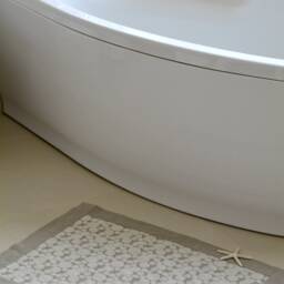 Linen Bath Mat, Natural Linen Double Layer Bubble Pattern Gray Rug, Bathroom Huckaback Floor Shower Rug - thumbnail 4
