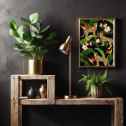 Black Maximalist Leopards Print - Tropical Leopard Wall Art Exotic Jungle Animal - thumbnail 2