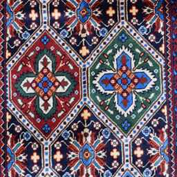 Handwoven Afghan Wool Rug 3.3x5 Ft Kashi Persian Style Carpet - thumbnail 4