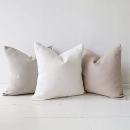 Heavy Linen Pillow Cover With Zipper, Throw Cover, Deco Square Or Lumbar Natural Accent Cases - thumbnail 2