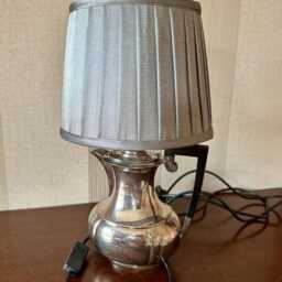 Hand Made Teapot Table Lamp, Silver Plated Lamp - thumbnail 4