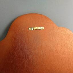 Small Wavy Mirror Wall Decor Gold Orange, Brass Irregular Decorative Mirror, Gold Oval Squiggle Fun Asymmetrical - thumbnail 3