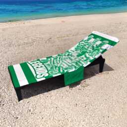 Celtic - Player Montage Green Football Sunbed Towel With Pockets - thumbnail 1