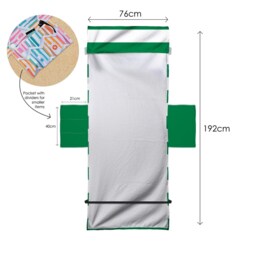 Celtic - Player Montage Green Football Sunbed Towel With Pockets - thumbnail 3