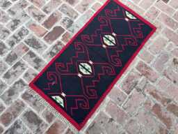 2'2x4'7 Moroccan Runner Rug - Minimal Hand-Knotted Sleek Tribal Boho Oriental For Hallway Or Entryway, Kitchen Decor Gift - thumbnail 1