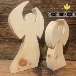 Handcrafted Swiss Pine Angel - Gift Guardian Decoration Wooden Idea - thumbnail 2