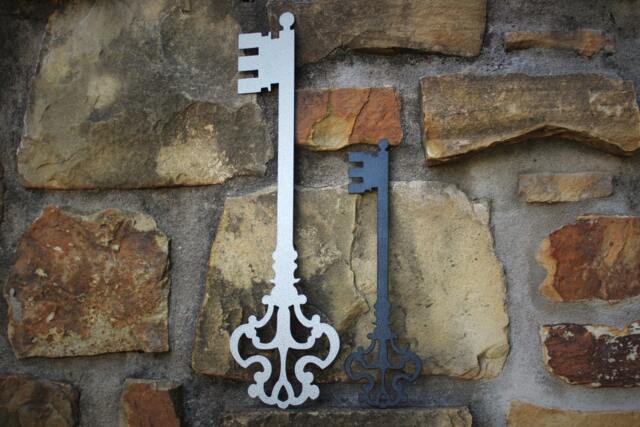 Metal Skeleton Key/Rustic Wall Art Antique Decorations Copper Rusted Passkey 11Th Steel Anniversary Gift 6Th Iron - image 1