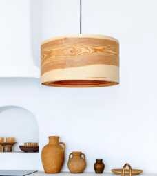 Olive Wood Pendant Light For Scandinavian Decor, Stylish Hanging Lamp Mid Century, Modern Chandelier