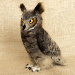 Made To Order Needle Felted Owl Custom Needle Felted Animal Sculpture - thumbnail 4