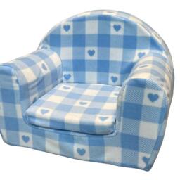 Foam Seat Children's Room Toddler Chair Kids Armchair Handmade Lightweight Playroom Deco, Love Heart Design 2 Colours Pink Or Blue Easy Wash - thumbnail 3