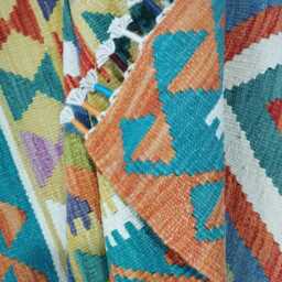 Kilim Rug Classic, Handmade Artisan Afghan Turkish Scandinavian Navajo Bohemian Wool Flatweave Multicolour 115x80 cm - thumbnail 4