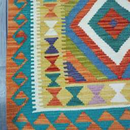 Kilim Rug Classic, Handmade Artisan Afghan Turkish Scandinavian Navajo Bohemian Wool Flatweave Multicolour 115x80 cm - thumbnail 2