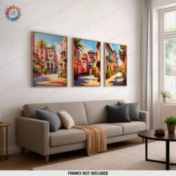 Morocco Travel Poster Prints - Set Of 3 Posters - Wall Art Decor Marrakesh Illustration Artwork Gift Living Room Gifts - thumbnail 2