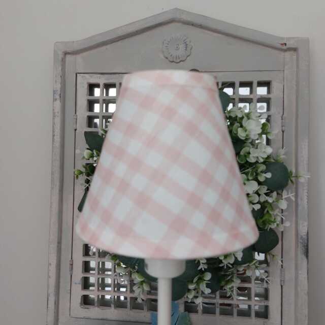 Decoupaged Gingham Clip-On Lampshades. Several Colours Available. Candle Shades. Chandalier - image 1