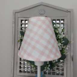 Decoupaged Gingham Clip-On Lampshades. Several Colours Available. Candle Shades. Chandalier - thumbnail 1