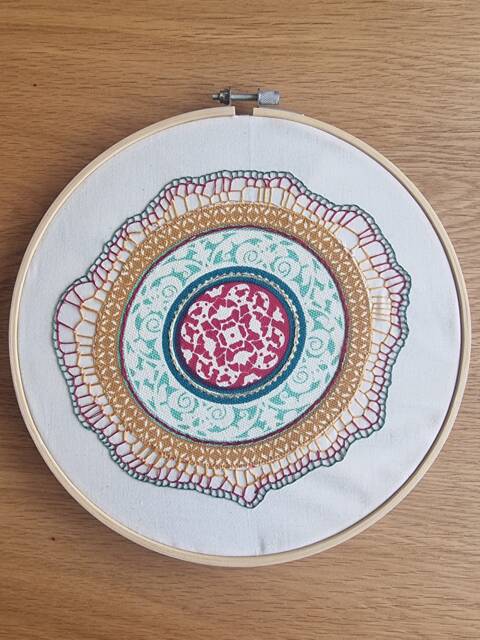 Abstract Hand Embroidery Wall Hanging Finished Hoop Art D??cor by Etsy ...