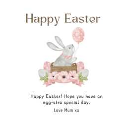 Personalised Easter Bunny Candle Gift Set, Spring Decor, Present - thumbnail 2