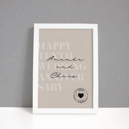Personalised Wedding Anniversary Print, First Gift For Her Or Him, Couple Gift, Wall Art Print - thumbnail 3