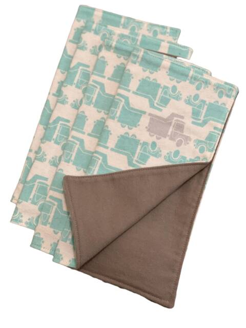 Dump Truck Lovey Blanket - 100% Cotton Flannel Security For Baby Shower - image 1