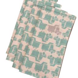 Dump Truck Lovey Blanket - 100% Cotton Flannel Security For Baby Shower - thumbnail 2