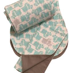 Dump Truck Lovey Blanket - 100% Cotton Flannel Security For Baby Shower - thumbnail 3