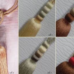 Luxury Barrel Tassel Curtain Tieback - Decorative Rope Holdback For Drapes Elegant Window Tie Back 5 Colors - thumbnail 2