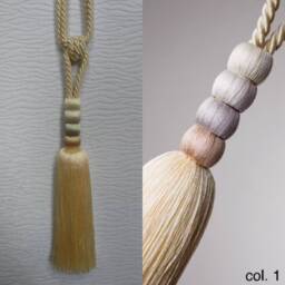 Luxury Barrel Tassel Curtain Tieback - Decorative Rope Holdback For Drapes Elegant Window Tie Back 5 Colors - thumbnail 3