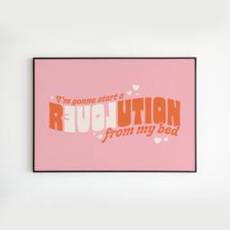 I'm Gonna Start A Revolution From My Bed No2 - Lyrics Music A3 A4 A5 Wall Art Poster Print Gig Poster - thumbnail 3