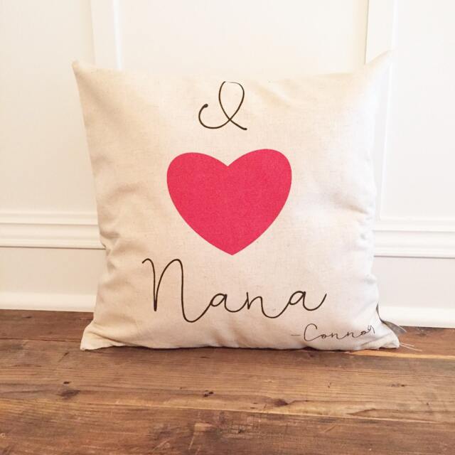 Personalized I Love My Grandma, Nana, Papa, Etc. Pillow Cover - image 1